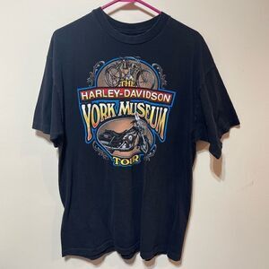 Harley Davidson Vintage 1994 Men’s Short Sleeve Shirt York Museum Tour XL